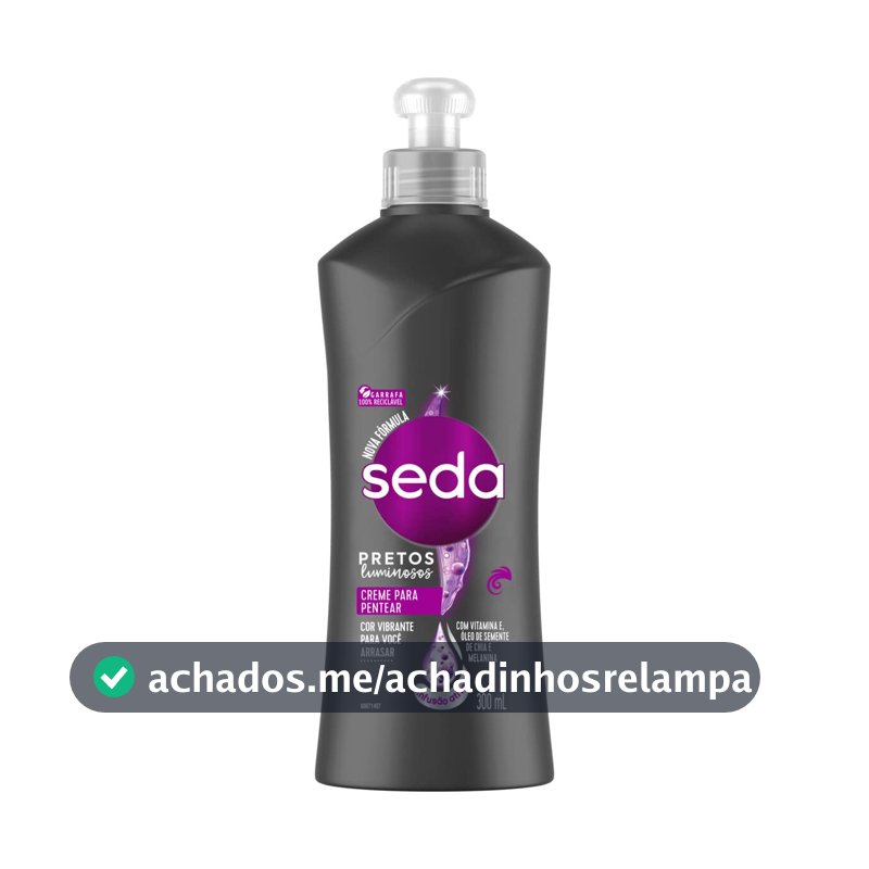 Creme Para Pentear Seda 300Ml Pretos Luminosos, Seda, Branco