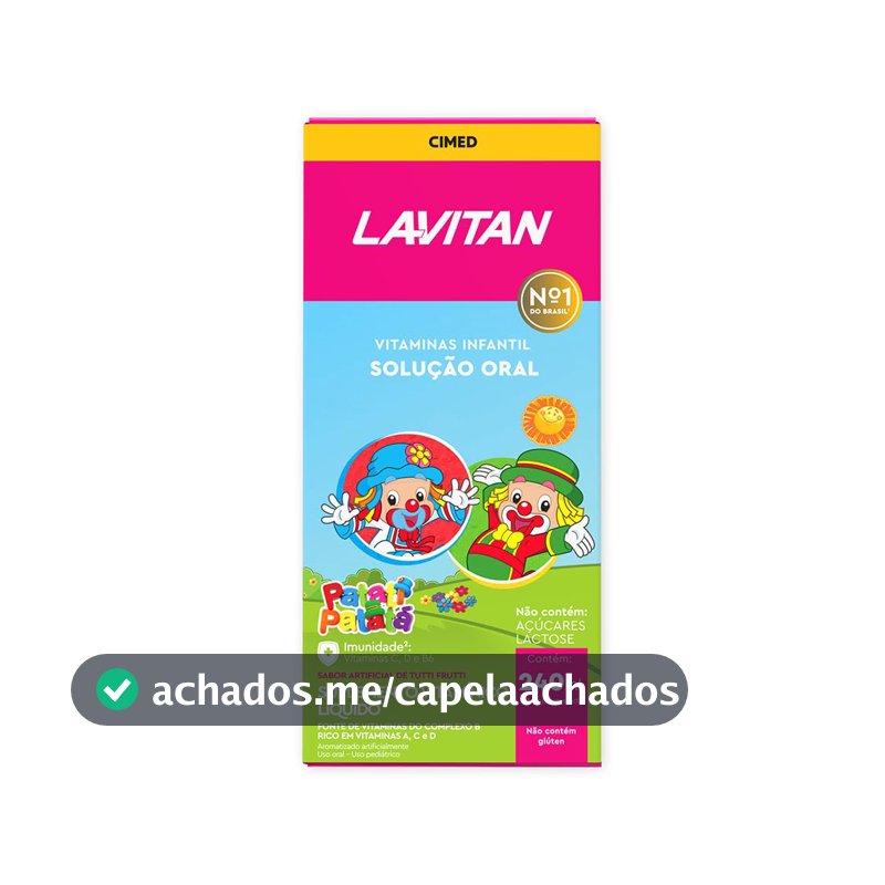 Vitamina Infantil Solução Oral Tutti Frutti, Rosa, Lavitan, 240 ml