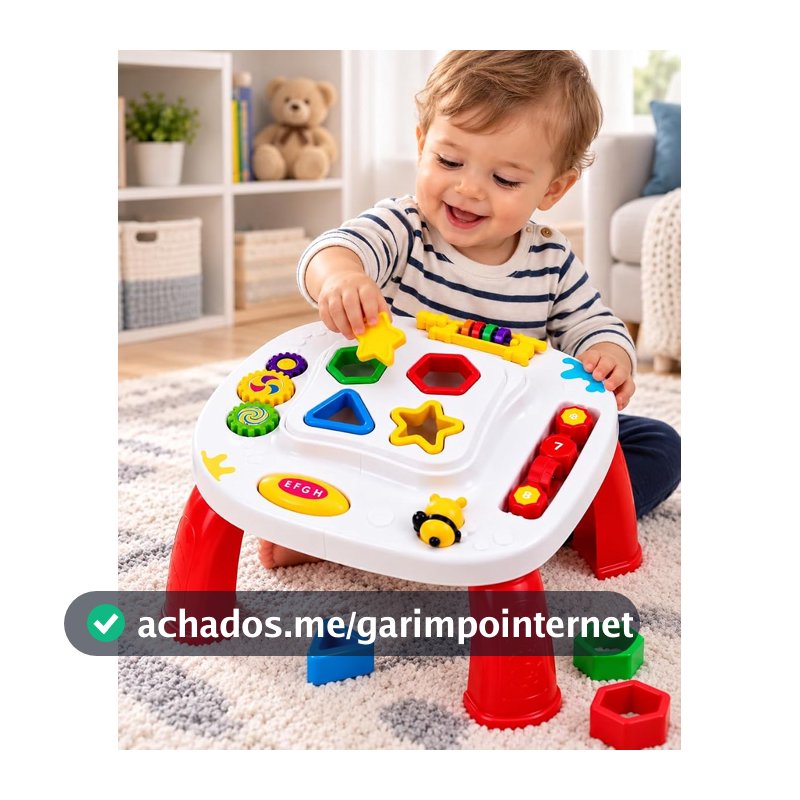 Mesinha Didática Infantil com Atividades Interativas