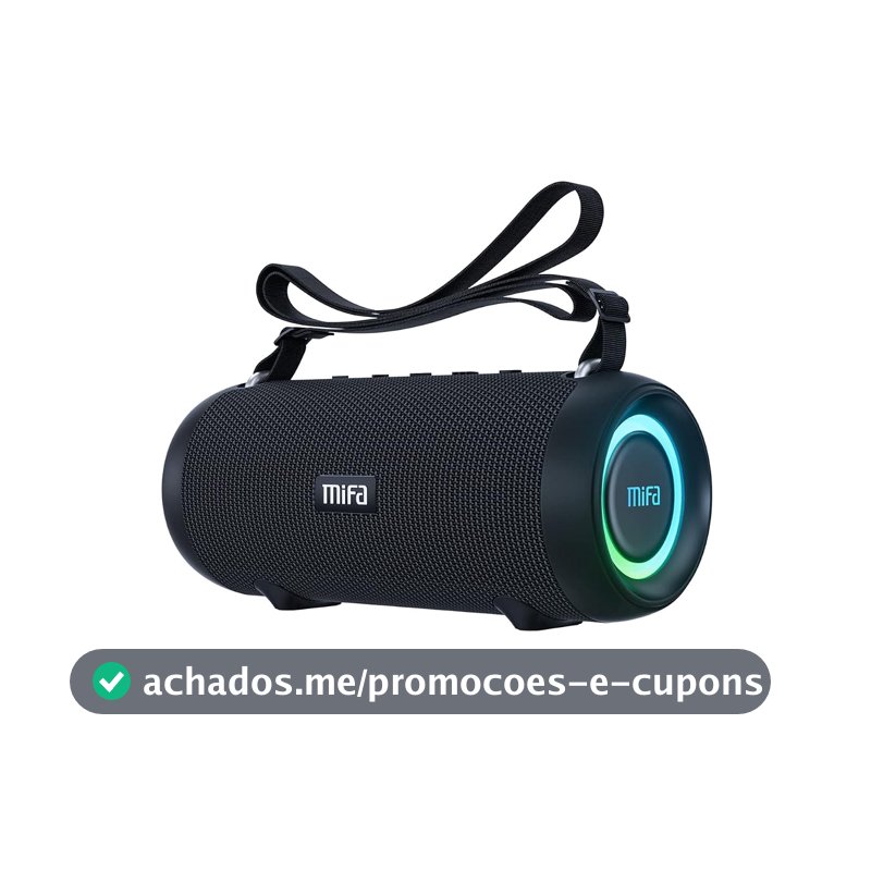 MIFA A90 Caixas de Som Portáteis Bluetooth, Alto-falante Bluetooth portátil IPX7 à prova d'água, 60W Bass, Emparelhamento estéreo sem fio, Mic embutido, Suporte Micro SD, USB, AUX-in, USB-C Charing