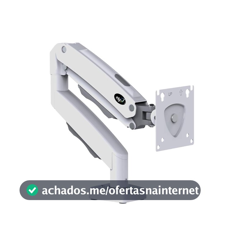 ELG Suporte Articulado para Monitor 17 a 35 Polegadas Pistão a Gás Branco