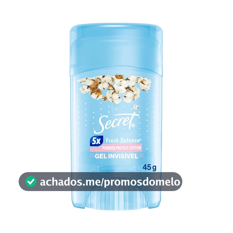 Secret Desodorante Antitranspirante em Gel Proteção de Algodão 45g