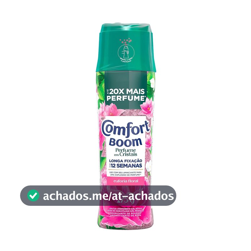 Comfort Boom Odorizador de Roupas Cristais de Perfume Euforia Floral 275gr