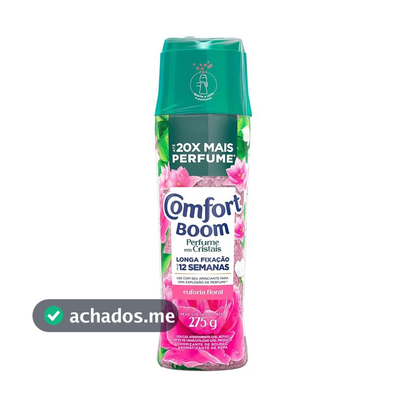 Comfort Boom Odorizador de Roupas Cristais de Perfume Euforia Floral 275gr