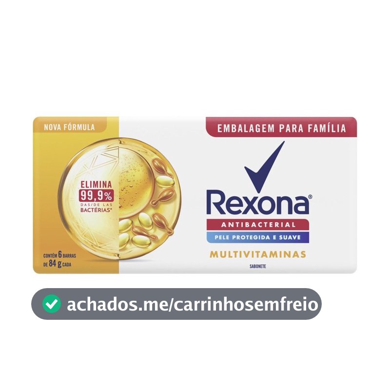 Rexona Sabonete Em Barra Multivitaminas 84G 6 Barras