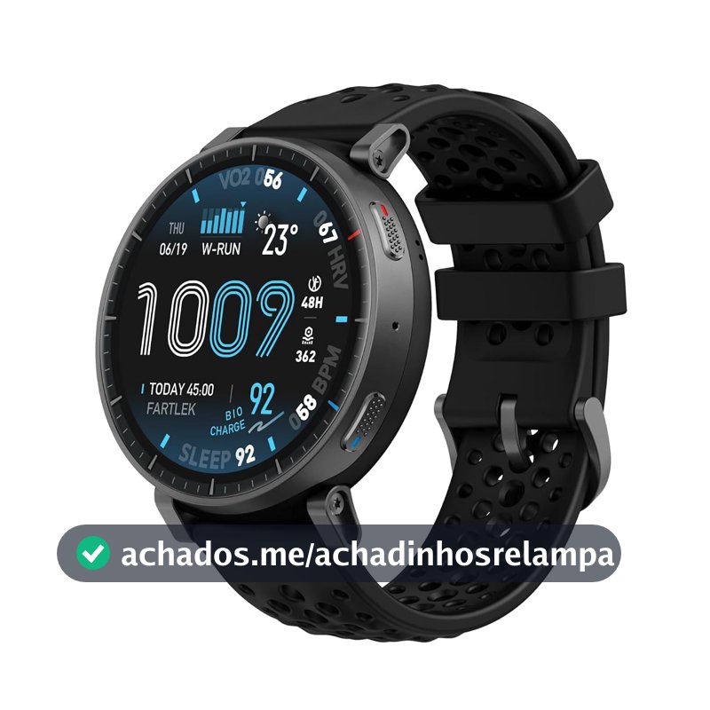 Amazfit Active Max 1.5" AMOLED Display, GPS, 4GB de armazenamento, 170 Sport, 5 caixadores eletrônicos,Bateria de 25 dias