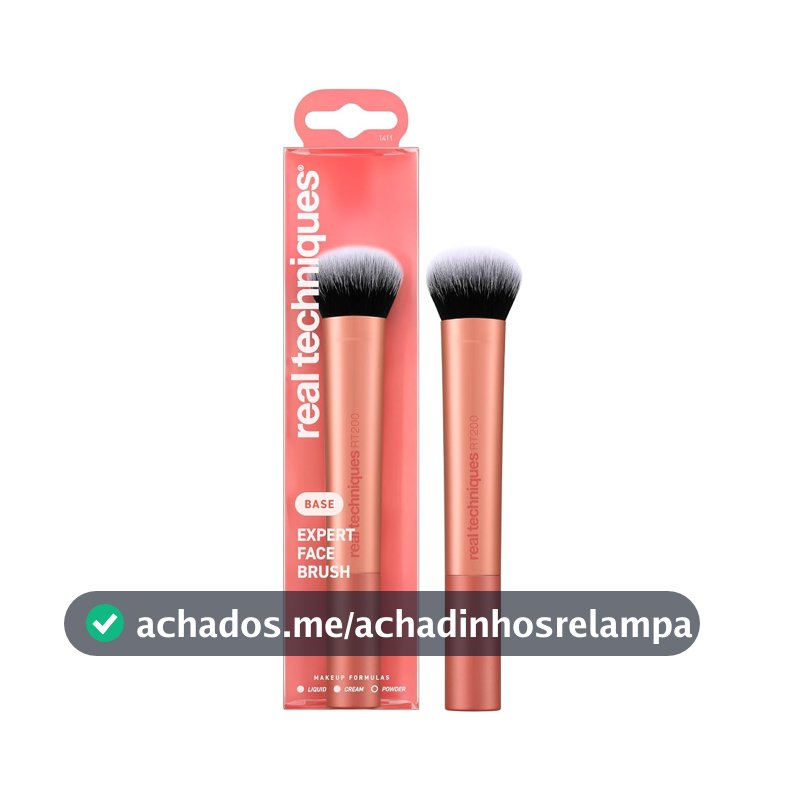 Real Techniques Pincel para Aplicação de Base Expert Face Brush, Amarelo