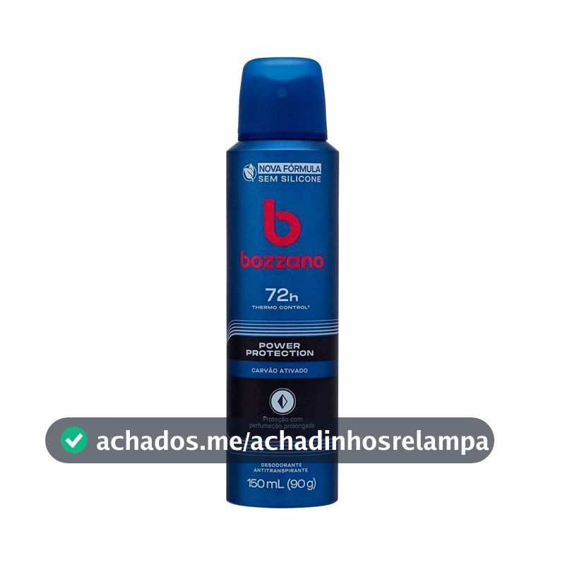 Desodorante Bozzano Aerossol Antitranspirante Masculino Power Protection Carvão 150ml