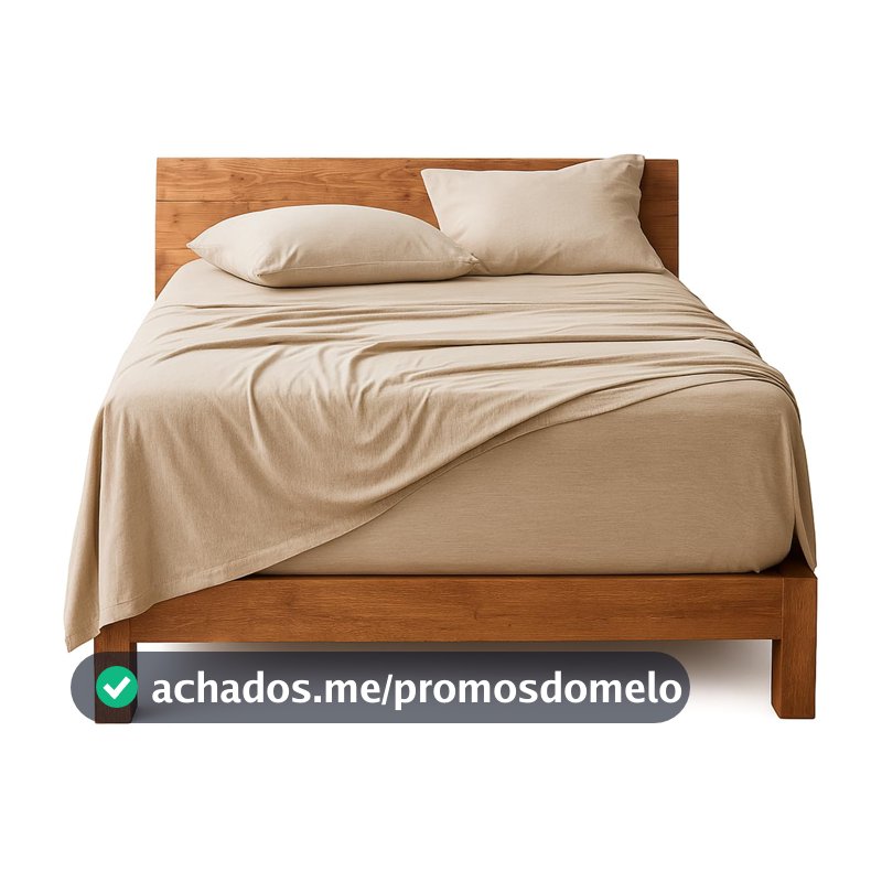 Decolab Jogo de Cama Casal 100% Algodão Confort Plus 4 Peças (Bege)