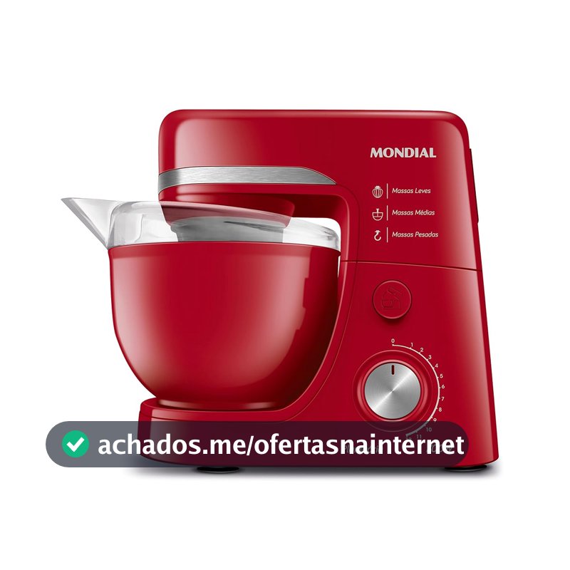 Batedeira Planetária, Mondial, Vermelho, 700W, 220V - BP-03-R