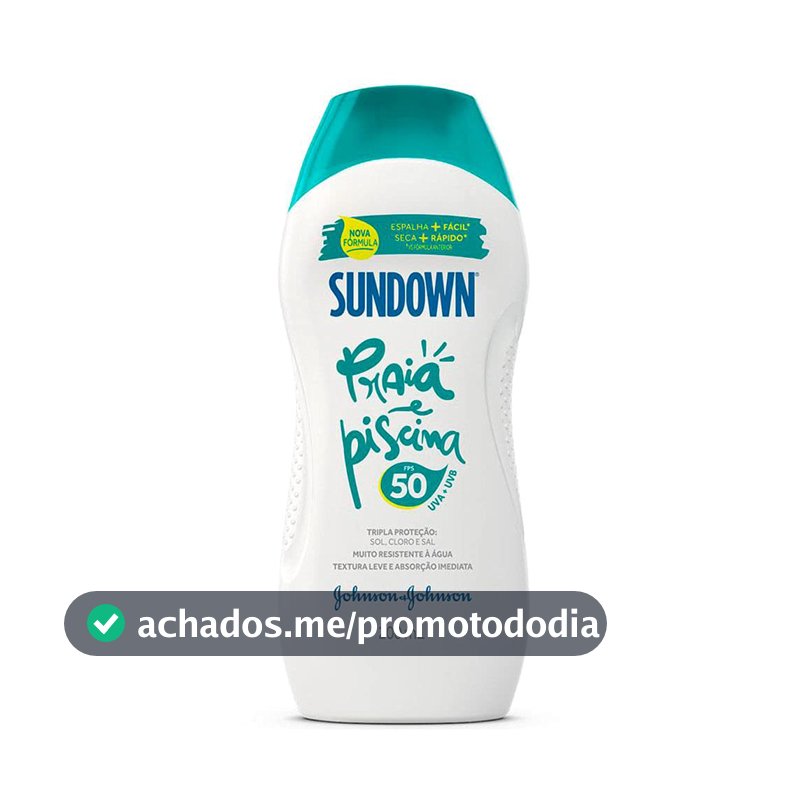 Protetor Solar Corporal em Creme Sundown Praia e Piscina, FPS 50, 200ml