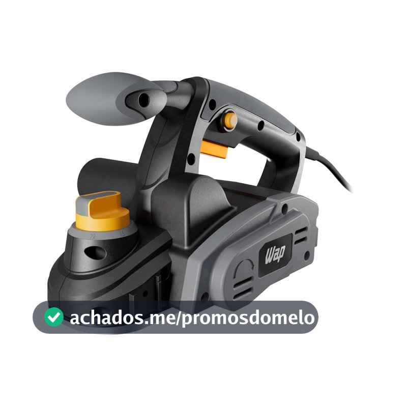 WAP Plaina Elétrica WF PE01 com Empunhadura Auxiliar Emborrachada, 2 Lâminas por Eixo, Ajuste de Profundidade, 760W 220V