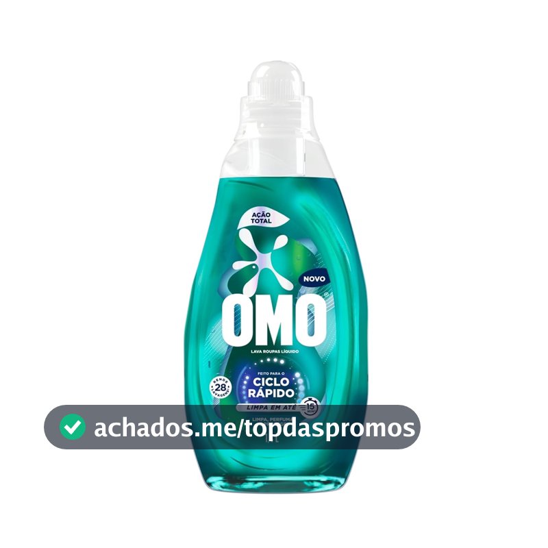 Lava-Roupas Líquido Omo Ciclo Rápido Ação Total Frasco 1,4l