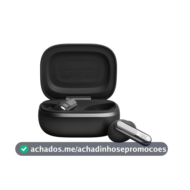 JBL Live Beam 4 Fone TWS com Cancelamento Adaptativo Preto