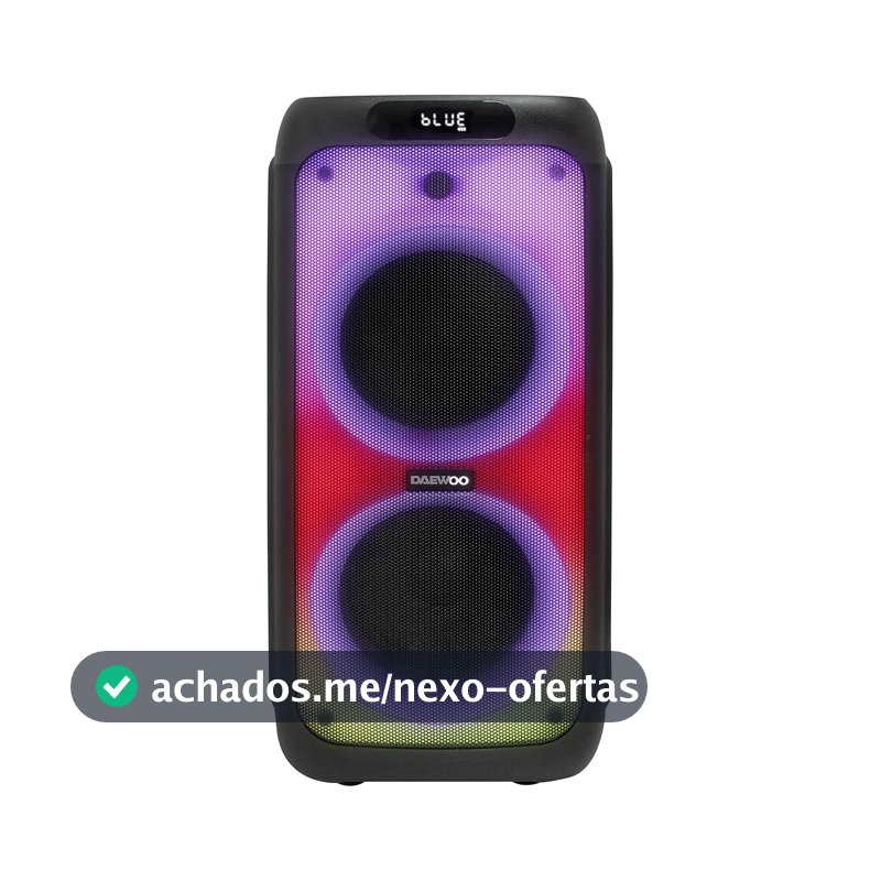 Caixa de Som Portátil Partybox 2000, Modelo DW2000, Conexão Bluetooth Versão 5.0, Cor Preta, Daewoo.