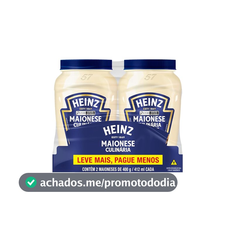 Heinz Pack Maionese Tradicional, 400G - 2 unidades