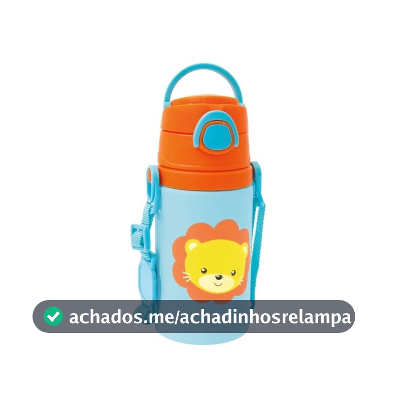 Buba Garrafinha De Aluminio Animal Fun Leão Colorido