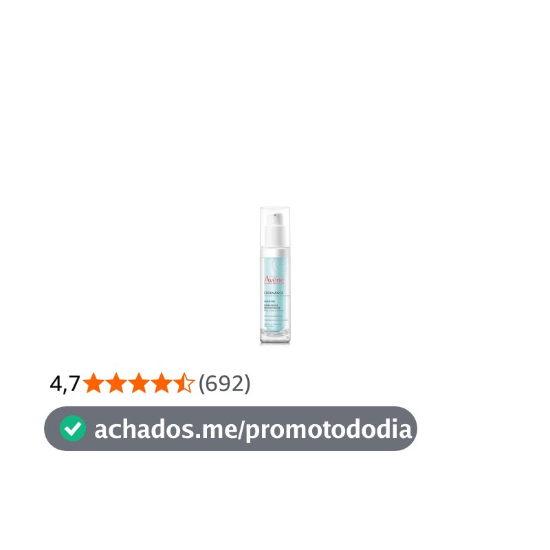 Avène Cleanance Aqua-Gel Hidratante Facial, Hidratante Facial com Niacinamida, P-Refinyl, Monolaurina e Água Termal Avène, Hidrata por 24h, Reduz Poros, Controla a Oleosidade e Uniformiza a Pele, 30g