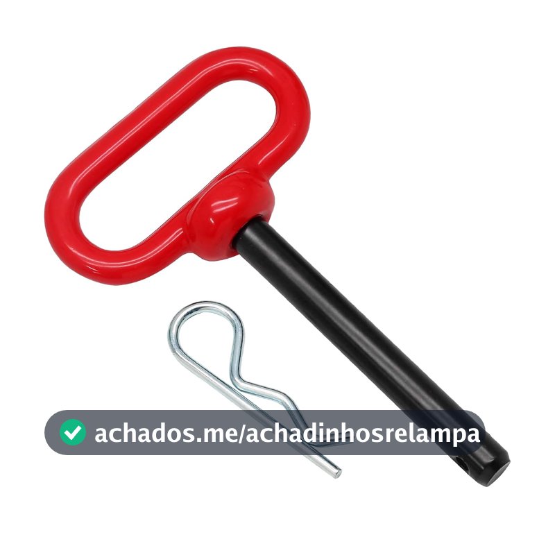 Qjaiune Pino de Engate de Reboque para Cortador de Grama 1/2 x 3-5/8 Polegadas, Pino de Engate de Reboque de Alta Resistência com Revestimento de Borracha, Pino de Engate de Reboque para Trator de