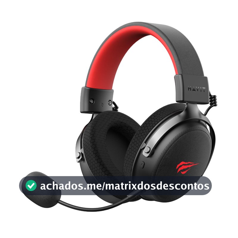 Fone Gamer Havit H2015pro, Sem Fio, 5 Modos - Multiplataform Preto (PRETO)