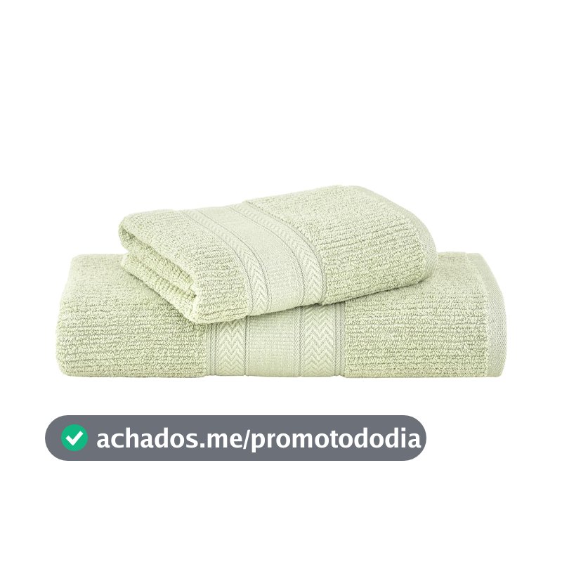 Buddemeyer Jogo de Toalhas Melissa Extra Soft Banho Verde Claro 2 pçs