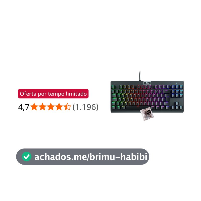 Teclado Mecânico Gamer Redragon Dark Avenger K568-2 Rgb Switch Brown Com Fio