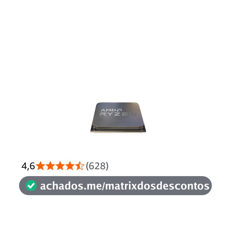 Processador AMD Ryzen 7 5700X, 3,4 GHz, 8 núcleos, 16 threads, cache de 32 MB, soquete AM4, OEM