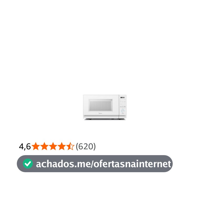 Micro-ondas 20L Branco MasterCook Midea 110V