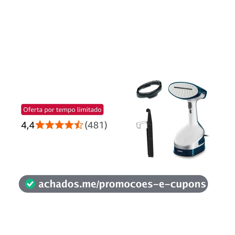 Vaporizador de Roupas Arno Steam Power, Higieniza e Desodoriza, 1460W, Dois níveis de Vapor, Azul, HS81, 220V