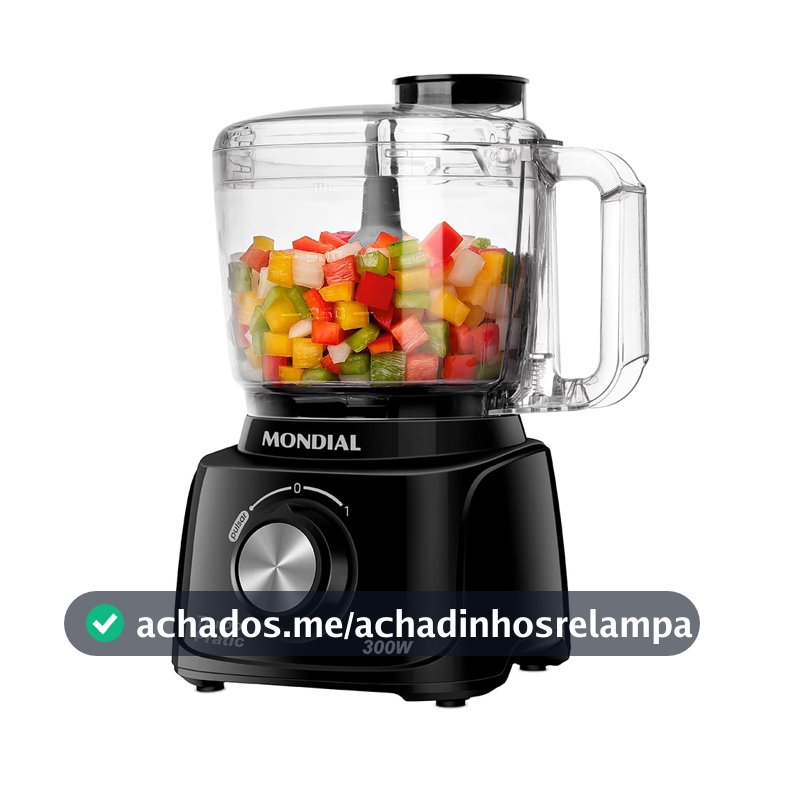 MONDIAL Mini Processador Turbo Pratic, Preto, 300W, 220V - MP-16-B