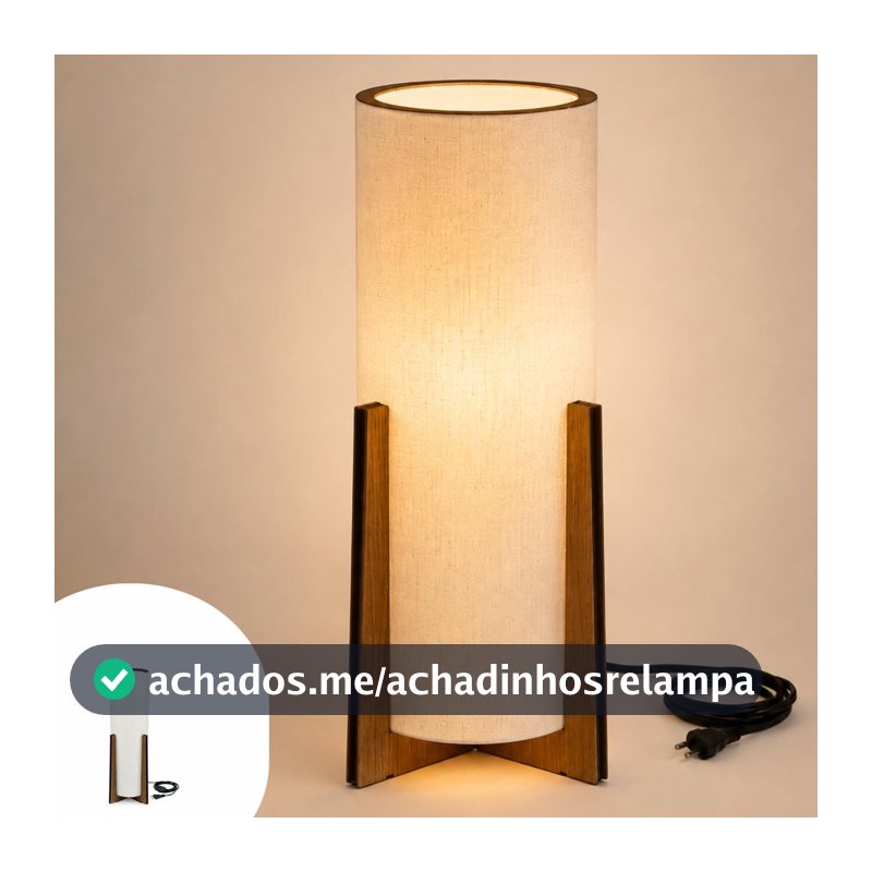 Luminária Abajur Atlântica Imbuia