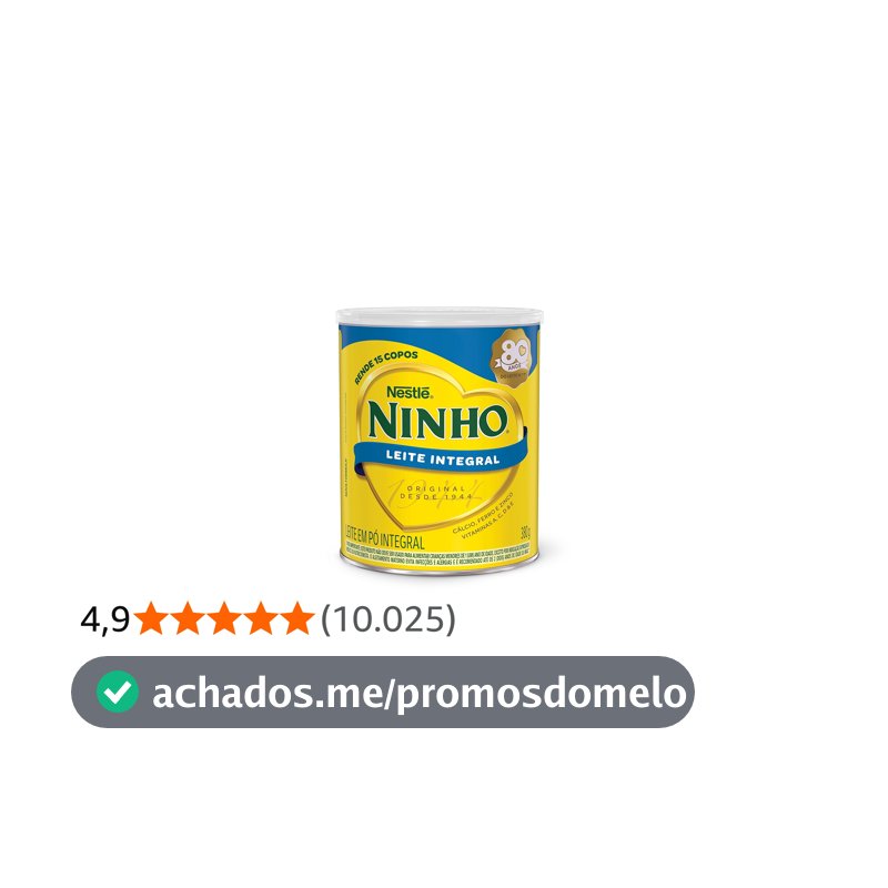 Leite em Pó Integral Ninho 380g