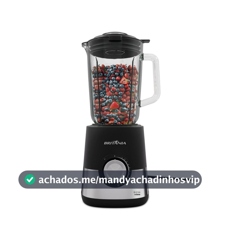Liquidificador Britânia 2,3L de Vidro 12 Velocidades BLQ14A 220V