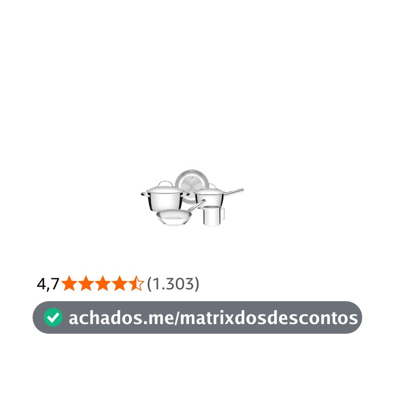 Jogo de Panelas Tramontina Allegra em Aço Inox com Fundo Triplo 5 Peças