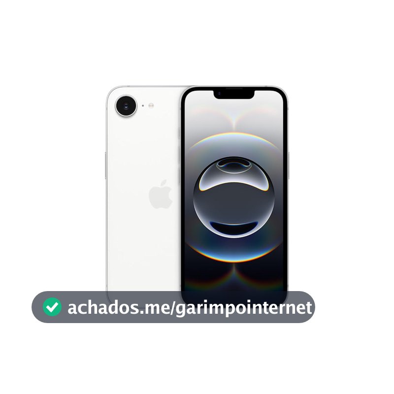 iPhone 16e Apple 128GB, Câmera 48MP, Tela Super Retina XDR 6,1", Branco