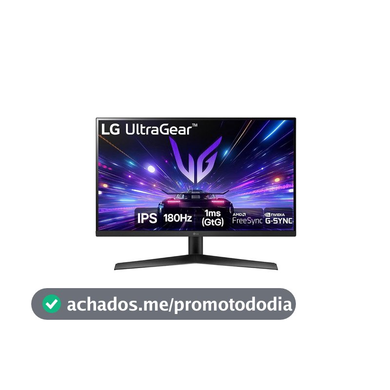 Monitor Gamer LG UltraGear 27” 27GS60F-B IPS Full HD 180Hz 1ms (GtG) NVIDIA® G-SYNC® AMD FreeSync™ HDR10 sRGB 99% HDMI DisplayPort