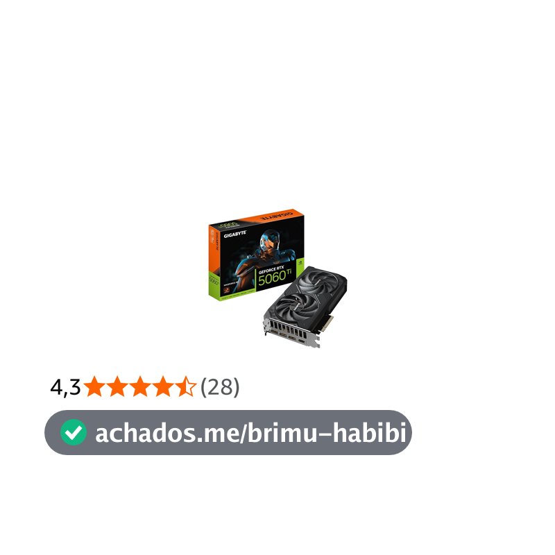 Gigabyte Placa de vídeo GeForce RTX 5060 Ti WINDFORCE 8G - 8GB GDDR7, 128bit, PCI-E 5.0, 2572MHz Core Clock, 3 x DisplayPort, 1 x HDMI, GV-N506TWF2-8GD