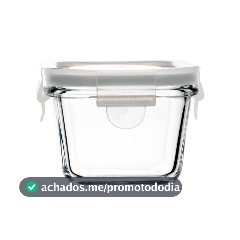 LYOR - Pote Hermético com Tampa Quadrado 150ml Vidro