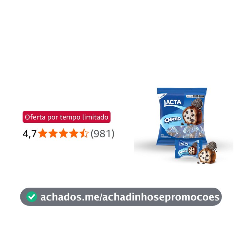 Lacta Oreo - Wafer Recheado Sabor Chocolate Pacote 540g