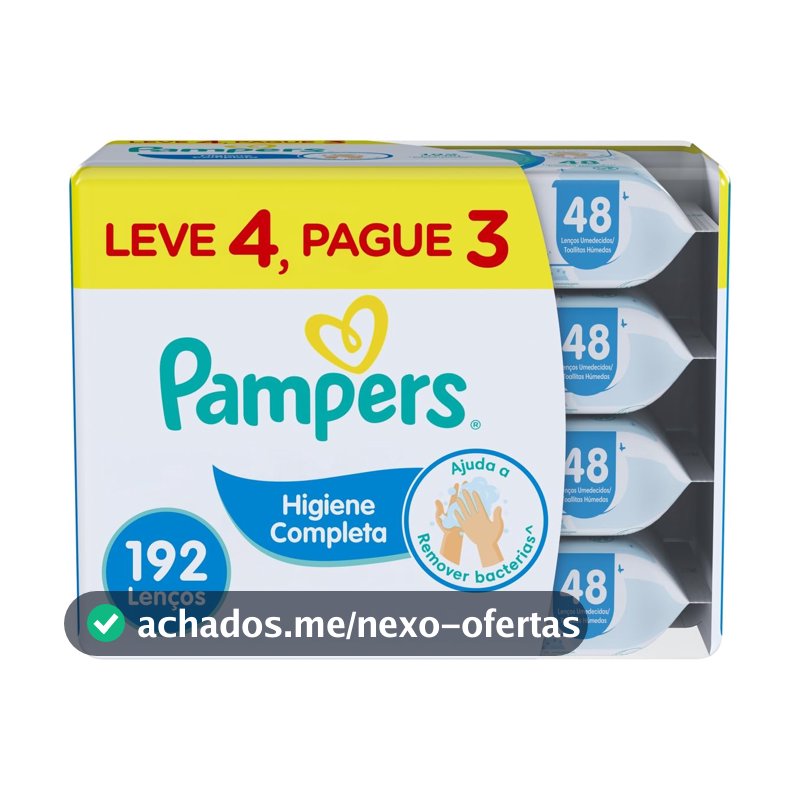 Lenços Umedecidos Pampers Higiene Completa192 Unidades
