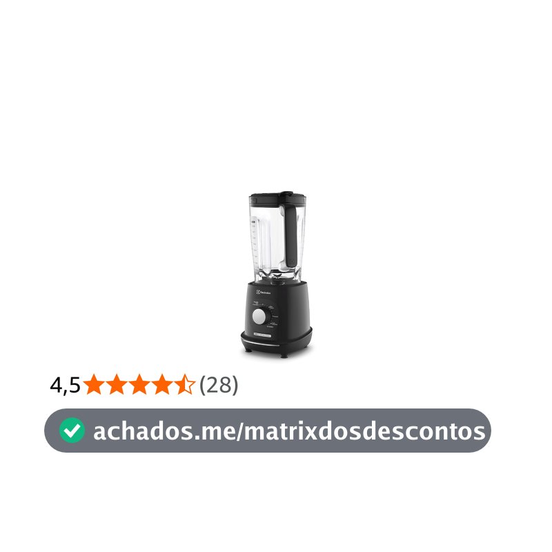 Liquidificador Electrolux 1300W 3,2L Efficient com TriForce 12 Velocidades Preto EBL1300 220V