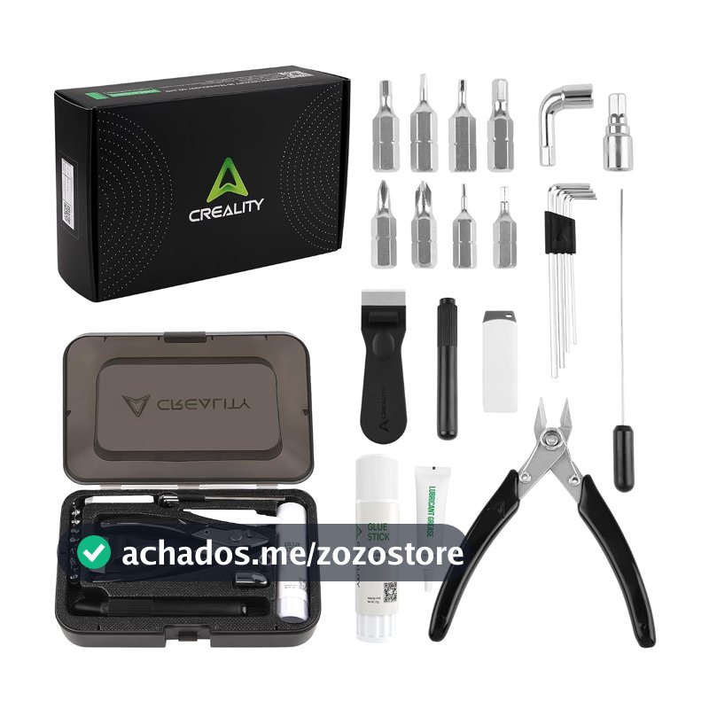 Creality Kit de Ferramentas Oficial para Impressora 3D - Conjunto de 11 Peças Essenciais para Acabamento, Limpeza, Impressão e Remoção - Compatível com Todas As Impressoras Fdm