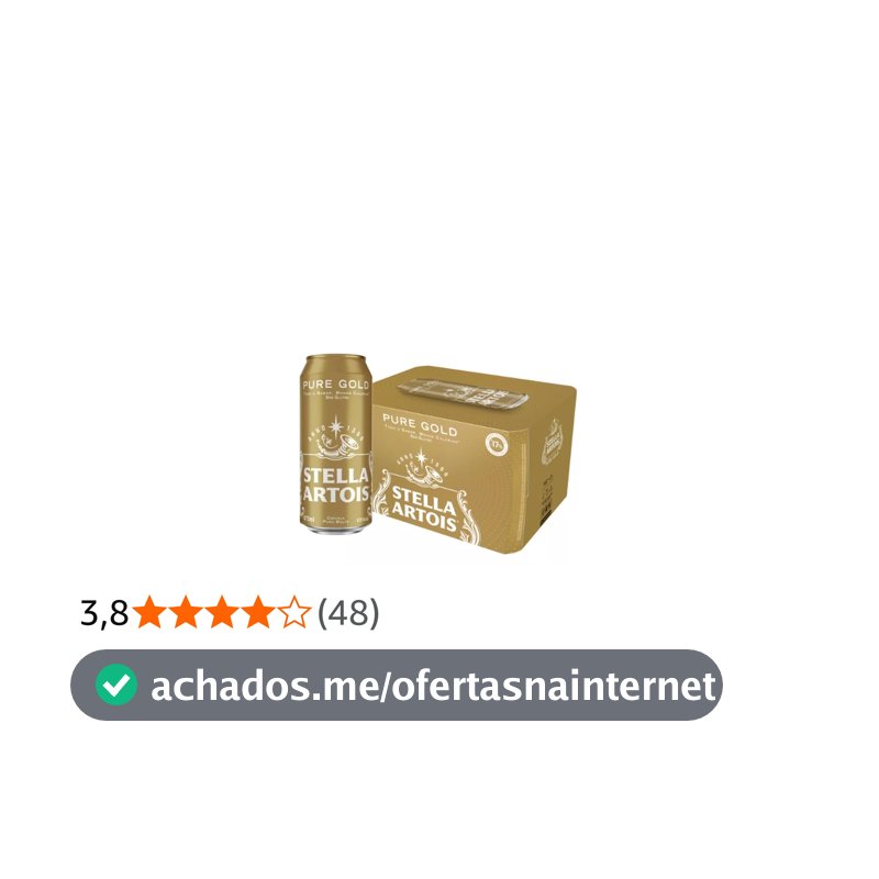 Cerveja Sem Glúten Stella Artois, Pure Gold, Lata 473ml, Pack com 12 unidades