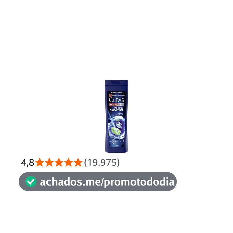 Clear Shampoo Men Anticaspa Ice Cool Menthol 400Ml