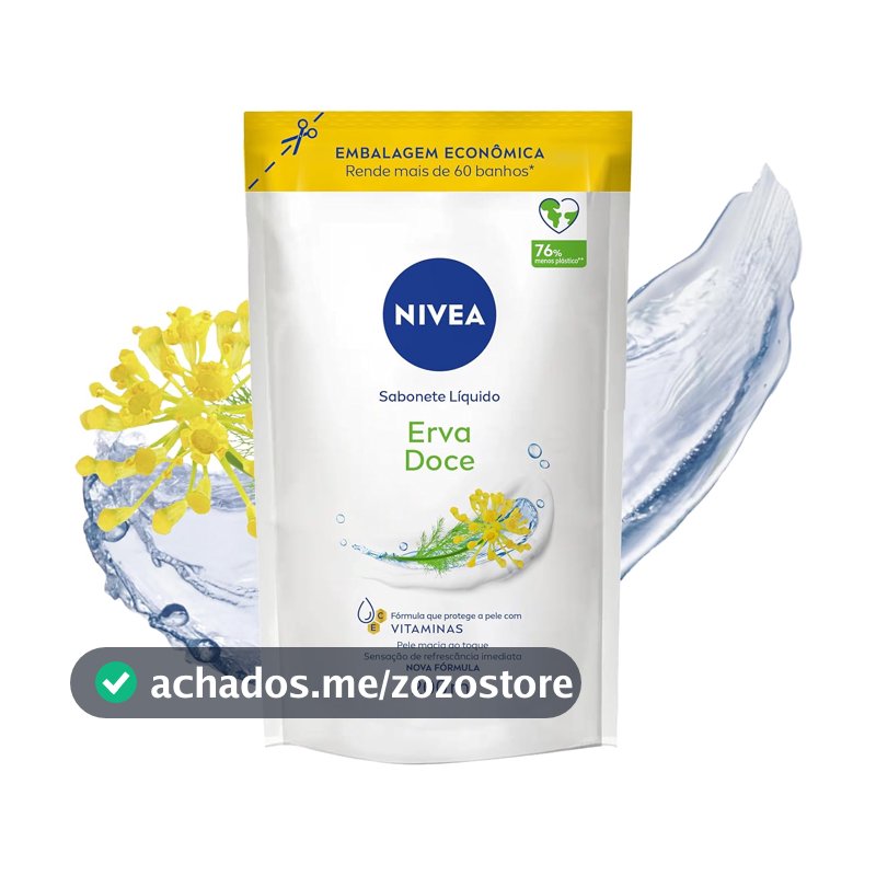 Sabonete Líquido Refil NIVEA, Erva-Doce, 200ml