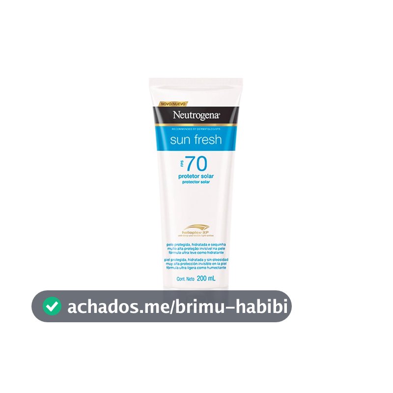 Protetor Solar Corporal em Loção Neutrogena Sun Fresh, FPS 70, 200ml
