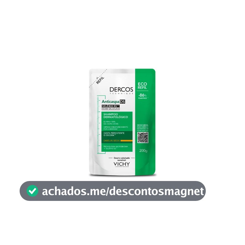 Vichy, Dercos Shampoo Anticaspa Intensivo para Cabelos Secos