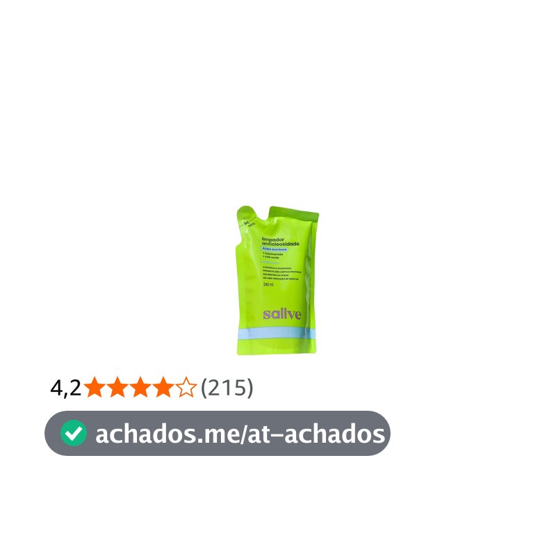 Sallve Refil Limpador Facial Antioleosidade 240ml