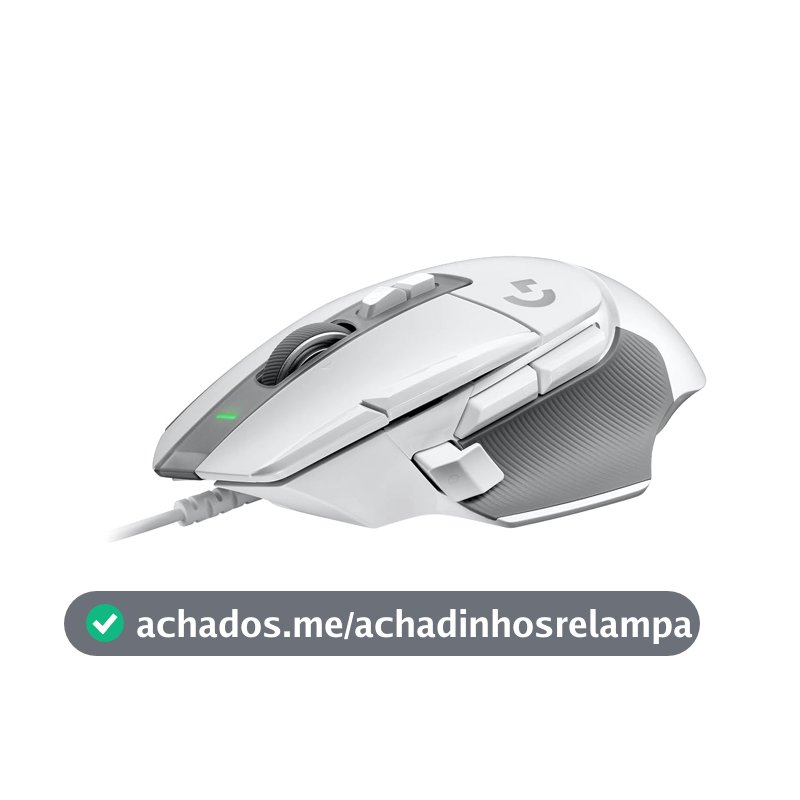Mouse Gamer Logitech G502 X com Switch LIGHTFORCE, 13 Botões Programáveis, Sensor HERO 25K, Compatível com PC/ macOS/ Windows - Branco