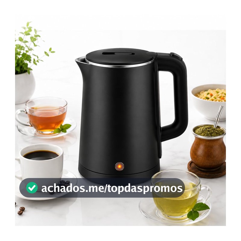 Chaleira Elétrica 1,9L 1000W 127V com Filtro Coador Esquenta Água Premium